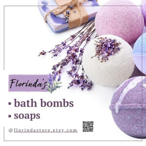 Florinda Beauty Luxury Hand-Pressed Bath Bombs 4.5oz 2.5" Diameter